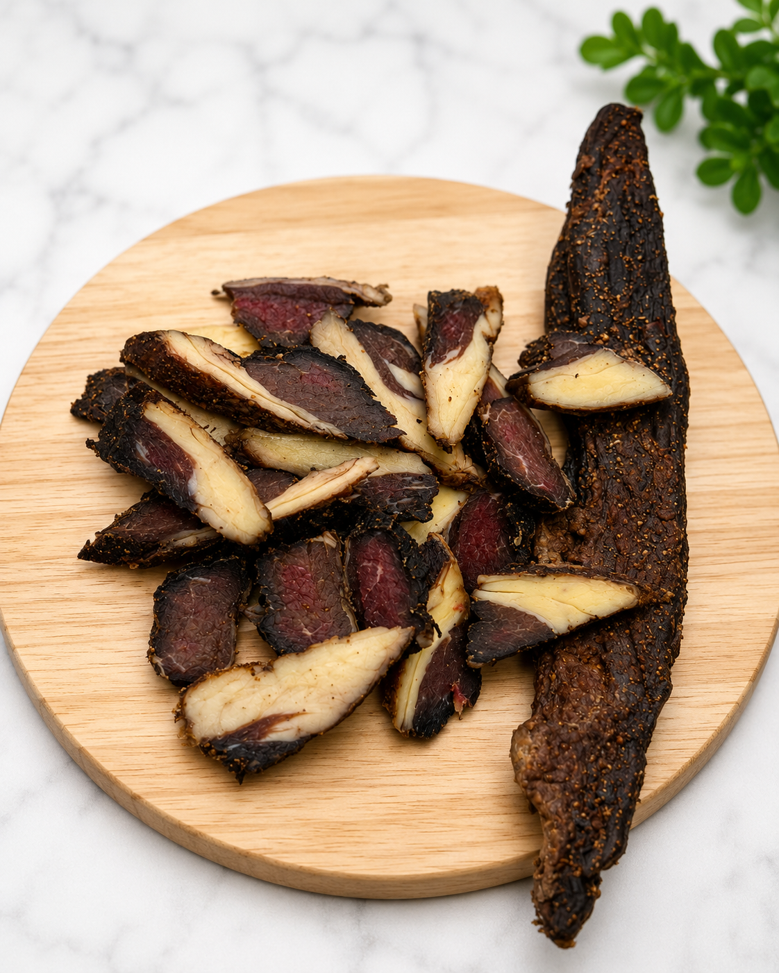 Geelvet biltong 2kg β fatty South African beef biltong with a rich yellow fat edge
